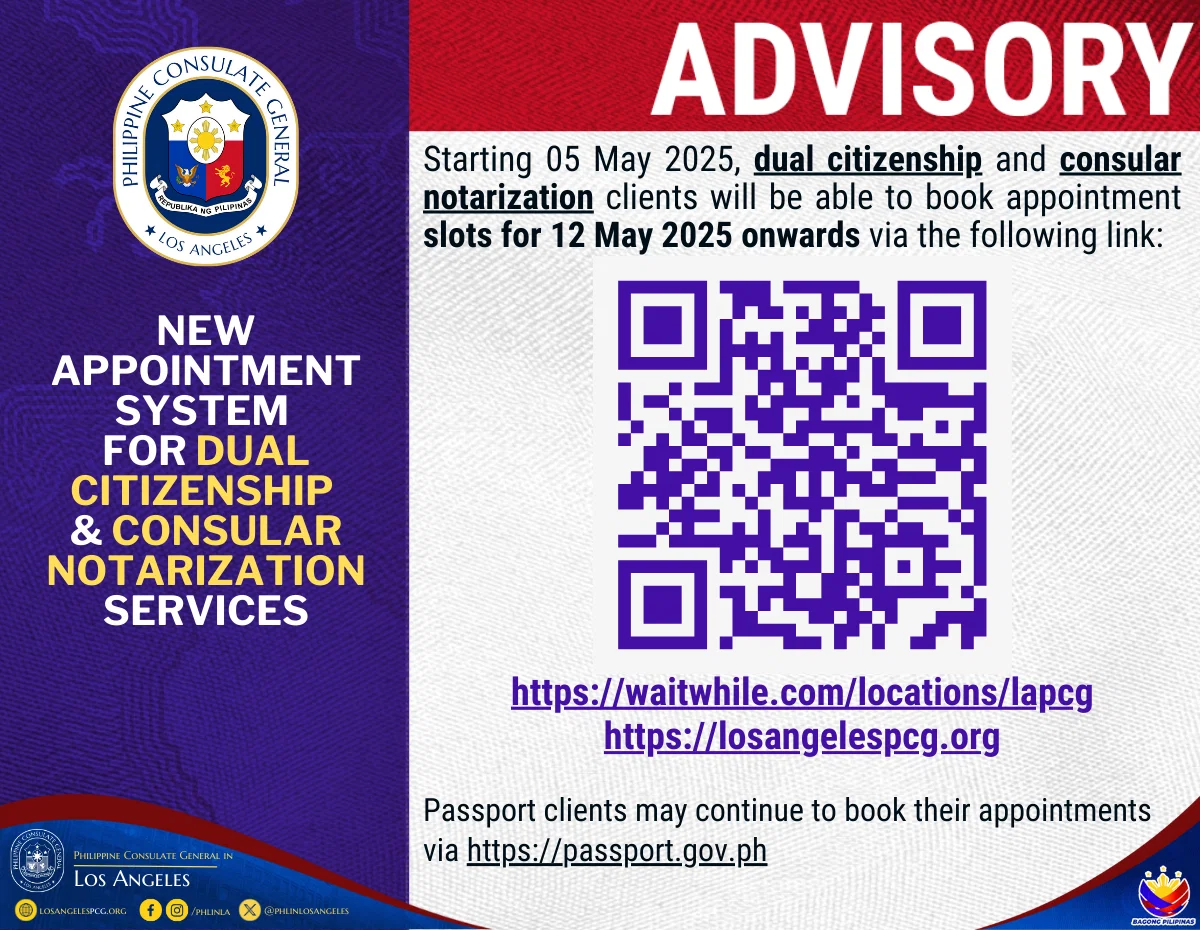 THE PHILIPPINE CONSULATE GENERAL IN LOS ANGELES TO LAUNCH NEW